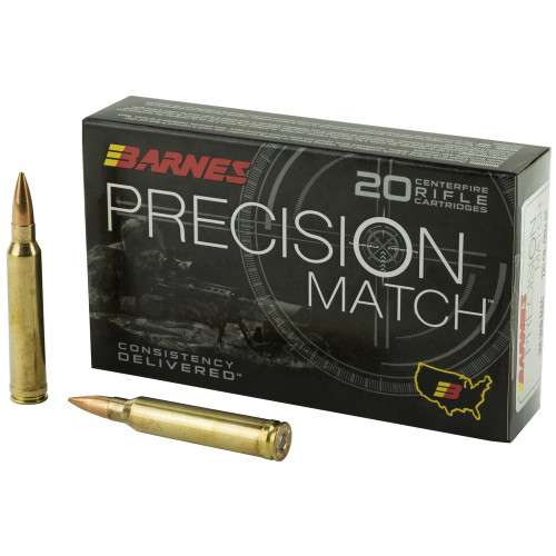 Barnes Precision Match - 300 Winchester Magnum, 220Gr, Open Tip Match, 20-Round Box