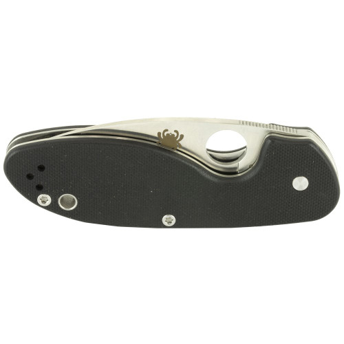 Spyderco Efficient - Folding Knife, Plain, 2.98", Silver