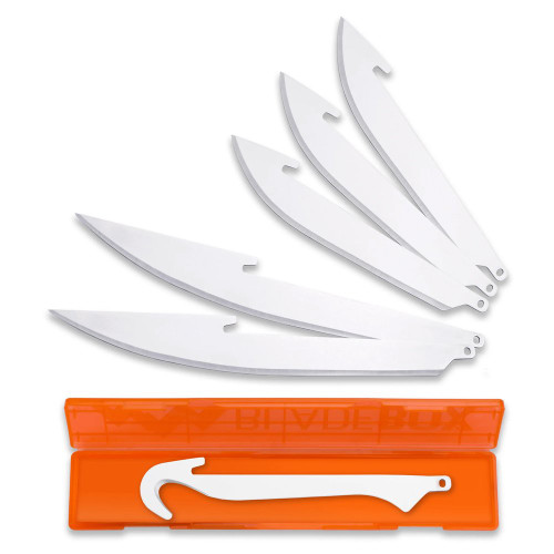 Outdoor Edge Razor Safe Replacement Blades - Plain, 5", Silver