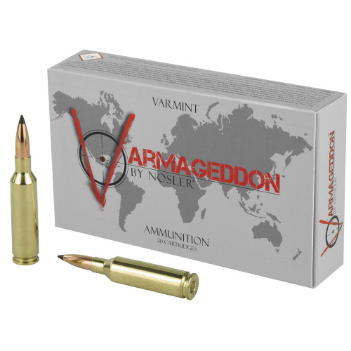 Nosler Varmageddon - 6MM Creedmoor, 70Gr, Flat Base Tipped, 20-Round Box