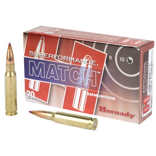 Hornady Superformance Match - 308 Winchester, 168Gr, ELD Match, 20-Round Box