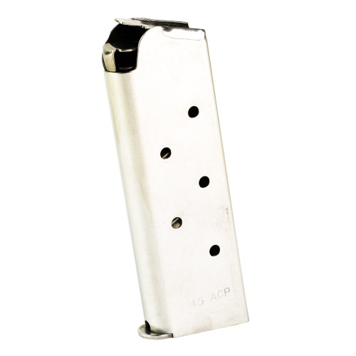 Kimber America Magazine, 45ACP, 7 Round, For Compact/Ultra 1911, Stainless Steel, Silver