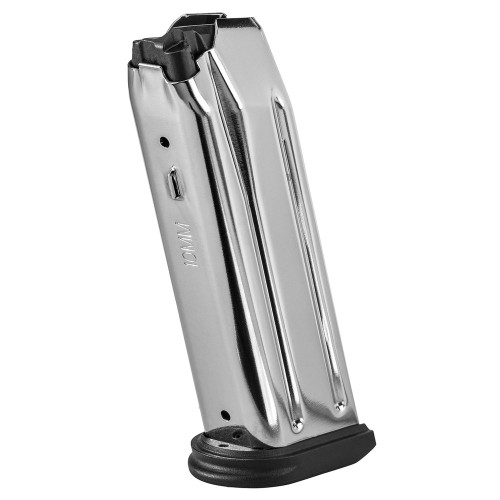 FN America Magazine, 10MM, 10 Rounds, Fits FN 510, Nickel Coated Steel, Silver with Black Base