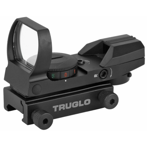 TRUGLO Dual Color Open - 1X, 34x24, Red Dot, Black