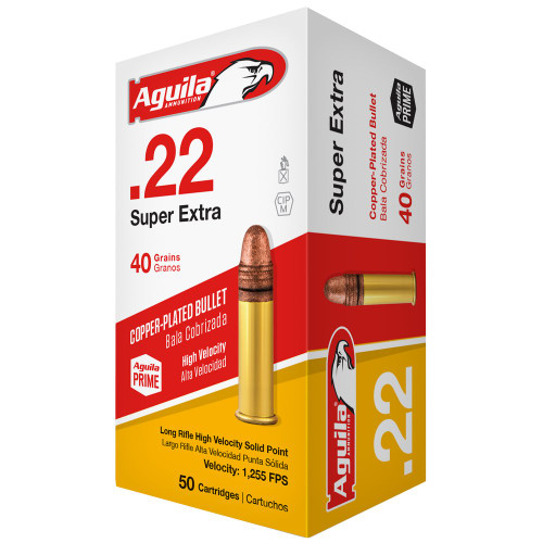 Aguila Ammunition Rimfire - 22 LR, 40Gr, Solid Point, 50-Round Box, 22LR