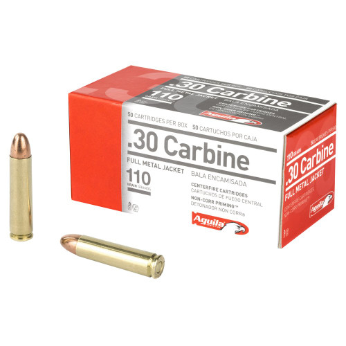 Aguila Ammunition Rifle - 30 Carbine, 110Gr, Full Metal Jacket, 50-Round Box