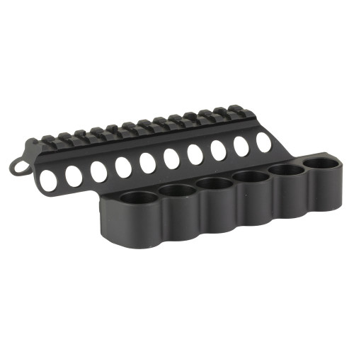 Mesa Tactical SureShell - Side Saddle, Black, 6-Shell Side Saddle with 5 1/2" Rail Fits Beretta 1301 Competition