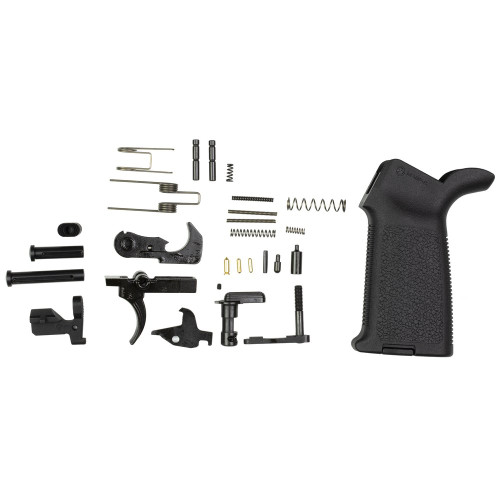 Aero Precision M5 Lower Parts Kit - Black, For AR10, Magpul MOE Grip in Black