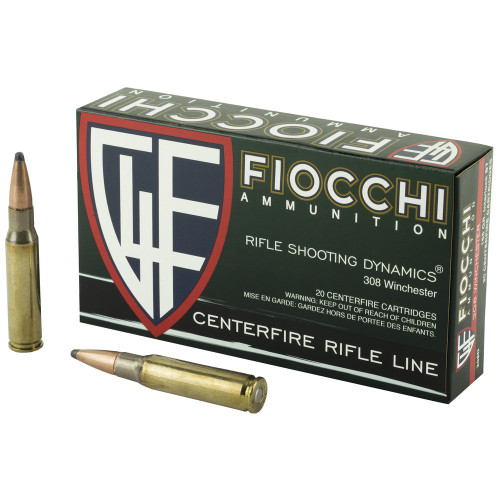 Fiocchi Ammunition Fiocchi Rifle - 308 Winchester, 165Gr, InterLock, 20-Round Box