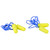 Walker's Ear Plug, Rubber Corded, Yellow or Blue, Includes Case, 2 Pairs
