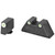 AmeriGlo Tall Suppressor - Sight, Fits All GLOCK OEM, Green, White Outline