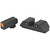 AmeriGlo Trooper - Sight, Fits Glock Gen 5 9mm/.40, Green with Orange Outline Front, Green Rear