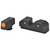 XS Sights R3D - Fits Glock 17/19/22/23/ Taurus G3c/ Walther PDP, Orange Tritium Front Black Rear