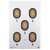 Action Target Bulls-Eye - Five Bullseye Target w/Orange Center