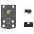Night Fision Optic Plate + Backup Sight Com - Fits Glock 48/43X, Black