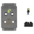Night Fision Optic Plate + Backup Sight Com - Fits Glock 17/19 MOS, Black