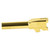 Zaffiri Precision Pistol Barrel, 9MM, 3.3", Flush and Crown, Fits Glock 43, Titanium Nitride, Gold (3)