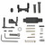 Armaspec AR-15 Lower Parts Kit (Less Trigger Group and Grip), Fits AR 5.56 NATO/223 Remington, Black Finish