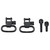 GrovTec, Wood Screw Forend Locking Swivel Set, Black Oxide Finish, Black