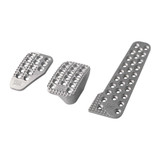 3 Pedal Set Sandblasted Aluminum w/ Long Gas Ped