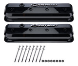 SBC Valve Covers Slant Edge Liquid Black