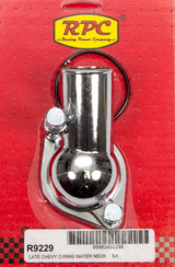 66-75 Chevy V8 Steel Water Neck Chrome