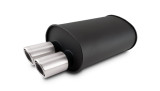 Streetpower Flat Black Oval Muffler 3in Inlet