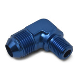 10AN 90Deg to 1/2NPT Blue