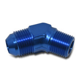 8AN 45Deg 3/8NPT Blue