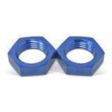 6AN Bulkhead Nuts Blue 2/pkg