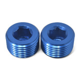 3/4in Allen Pipe Plugs Blue 2/pkg