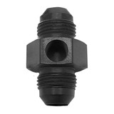 8AN Flare Union M to M 1/8 Gauge Port Black