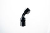 8AN 45 Degree Crimp Hose End Black
