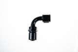 8AN 90 Degree Crimp Hose End Black