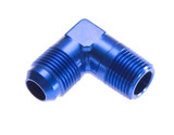 6AN 90Deg to 8AN NPT Adapter Blue