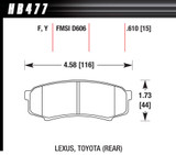 Performance Street Brake Pads HPS Rear Toyota SUV