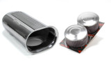 Polished Aluminum Dual Carb Scoop w/Air Filters