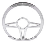 Steering Wheel 14in D-Shape Victory Polished