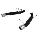 Exhaust System - Outlaw - Axle-Back - 3 in Tailpipe - 4 in Tips - Stainless - Black - Ford Mustang 2013-14 - Kit