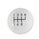 Classic 6-Speed Shift Knob White (3/8-16)