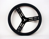 15in. Steering Wheel Black Steel Smooth Grip