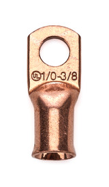 1/0 Gauge Copper Cable End 3/8in Hole Each
