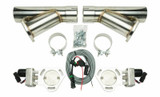 Dual Electric Exhaust Cutout 3in w/Y-Pipes