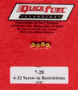.028in- 6-32 Screw-in Restrictors (4pk)