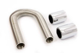 12in Stainless Hose Kit w/Chrome ends