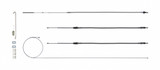 Brake Cable Set w/Hardwa re 68-69 Camaro Stainles