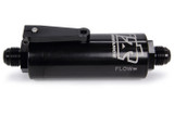 10 AN Fuel Filter With Shutoff Black 100 Micron