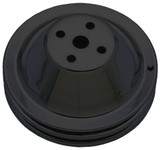 SBC SWP Water Pump Pulley 2 Groove Black