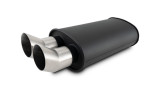 Streetpower Flat Black Oval Muffler 2.5in Inlet