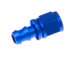 4AN Push Lock Hose End Str Blue
